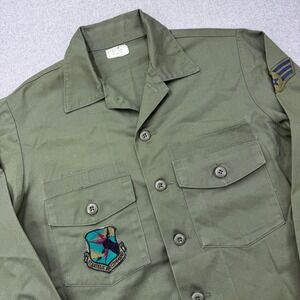 Vintage US Air Force Strategic Air Command OG-507 Utility Shirt 16 1/2 x 36 80s